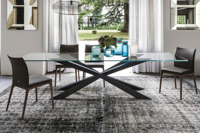 Cattelan Italia Spyder Glass Dining Table