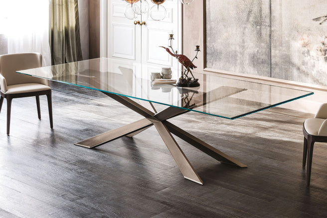 Cattelan Italia Spyder Glass Dining Table