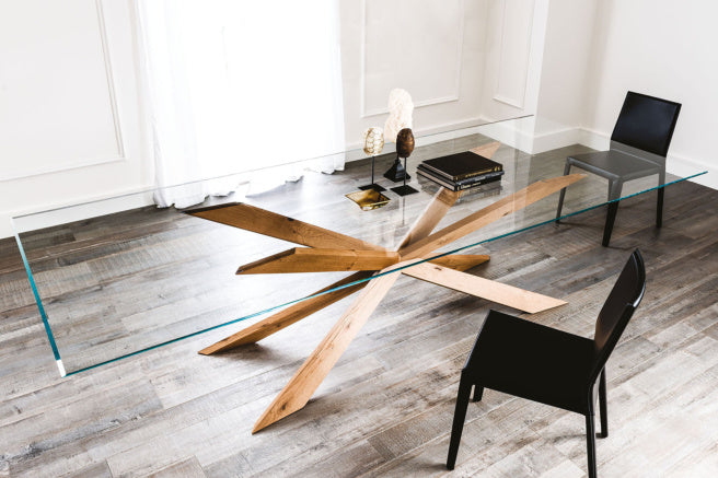 Cattelan Italia Spyder Glass Dining Table
