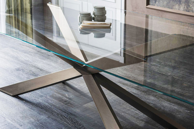 Cattelan Italia Spyder Glass Dining Table