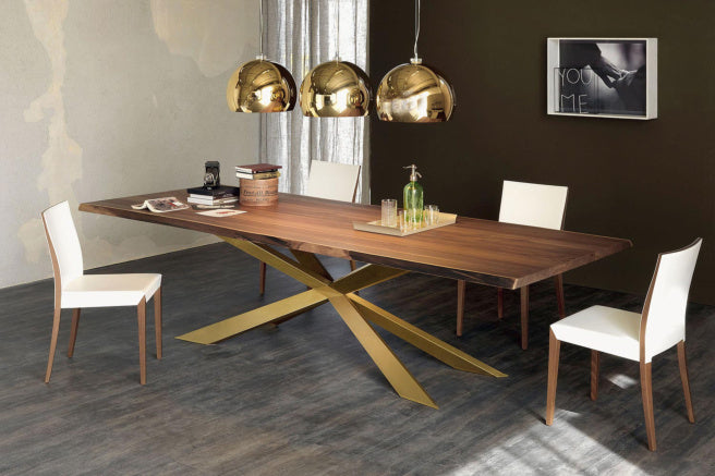 Cattelan Italia Spyder Wood Live Edged Dining Table – Fast Delivery