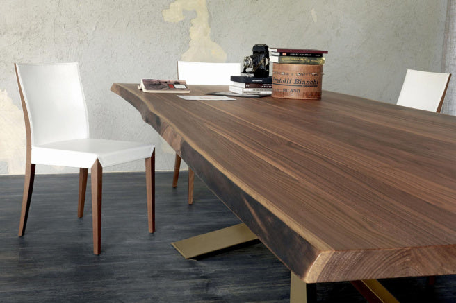 Cattelan Italia Spyder Wood Live Edged Dining Table – Fast Delivery