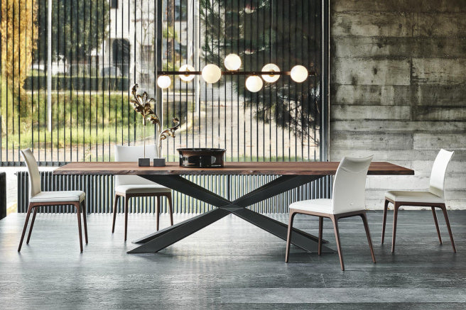Cattelan Italia Spyder Wood Live Edged Dining Table – Fast Delivery