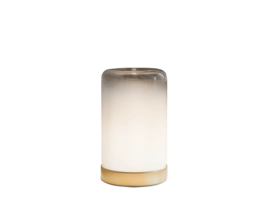 Pop Table lamp floating glass white nuanced