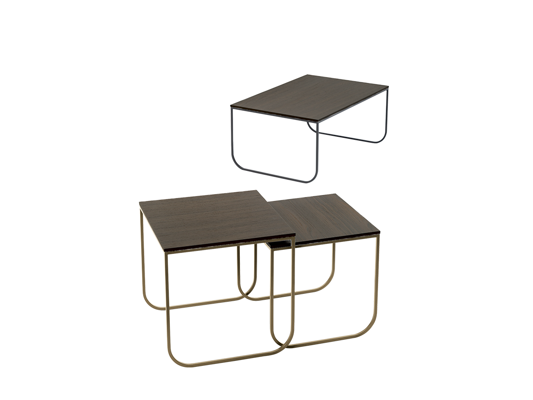 Tokio Coffee table with lacquered metal frame