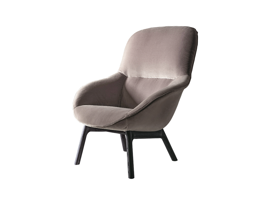 Long Island Armchair with lacquered Metal frame