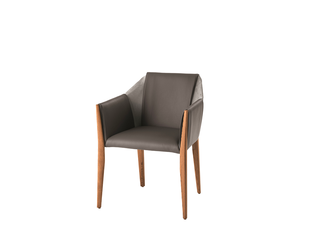 Sveva Chair with arms in Solid wood frame