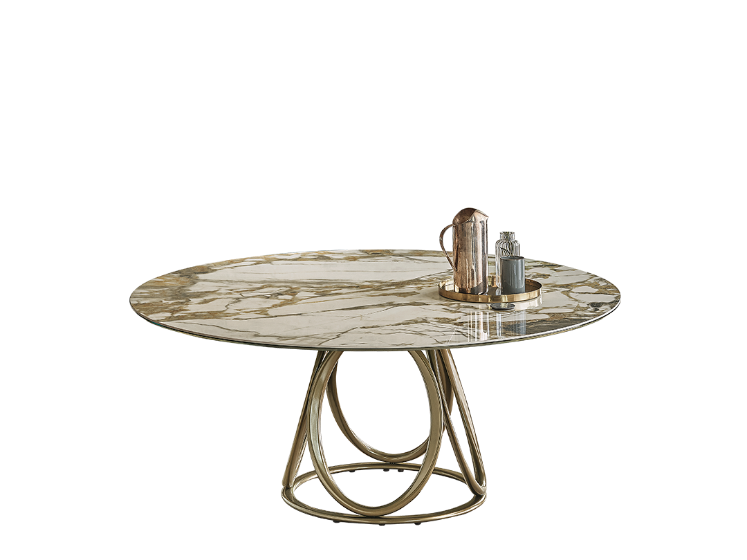 Louis Round Round fix table with metal frame