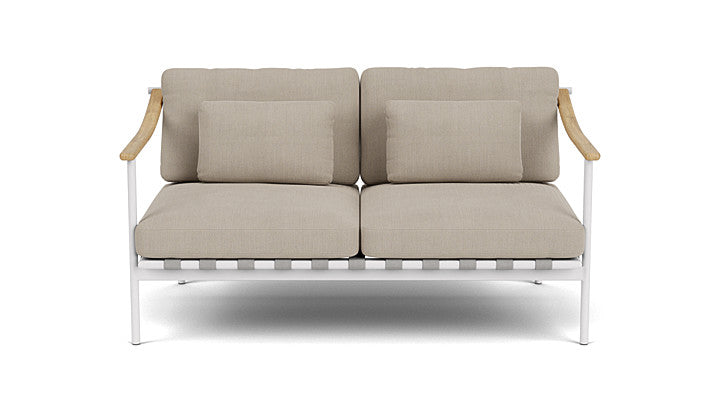 Barlow Tyrie Around Deep Seating Double Lounge Sofa with Teak Arms