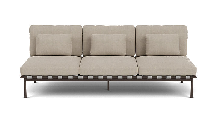 Barlow Tyrie Around Deep Seating Triple Lounge Sofa Without Arms