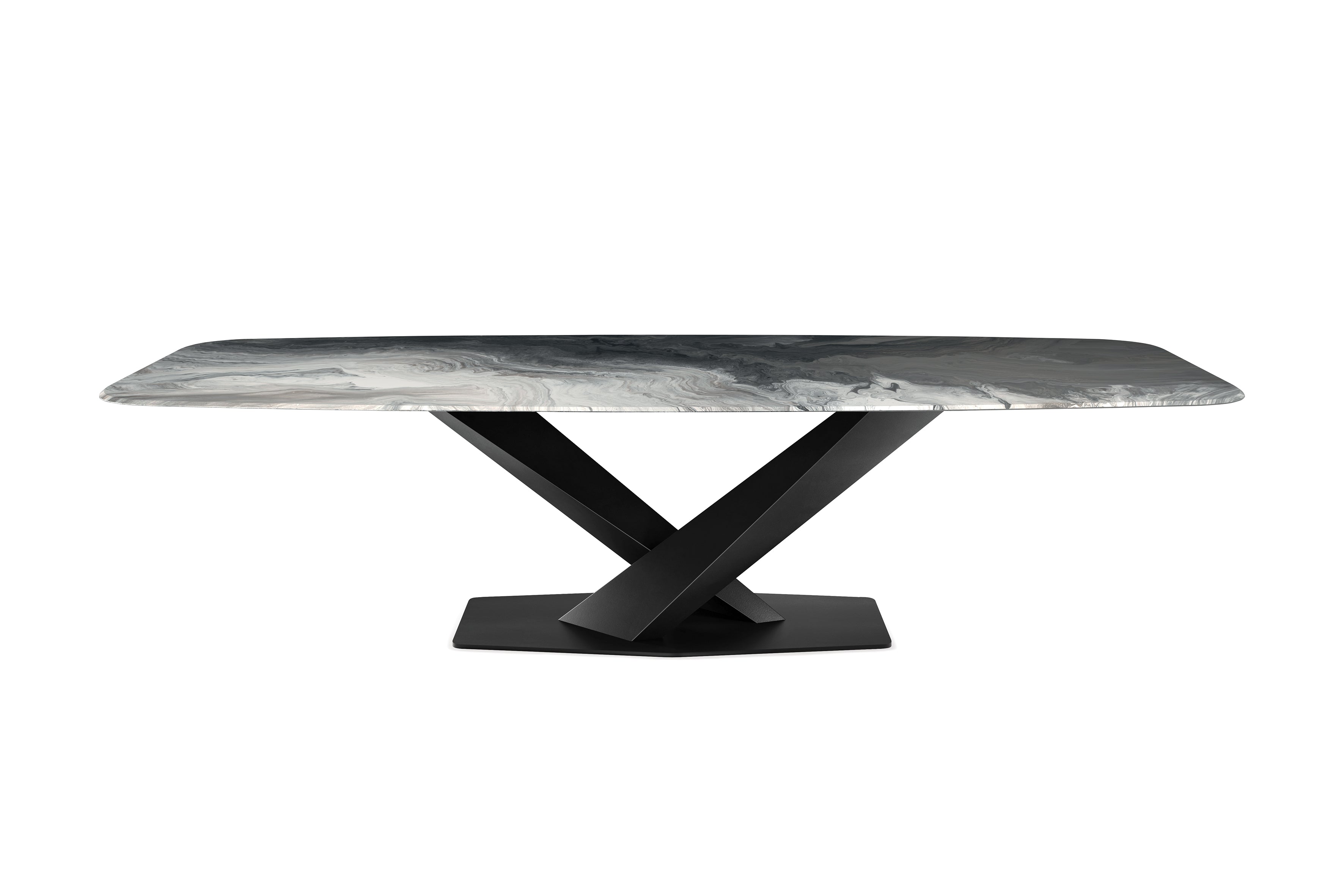 cattelan italia stratos crystalart Table With Steel Base