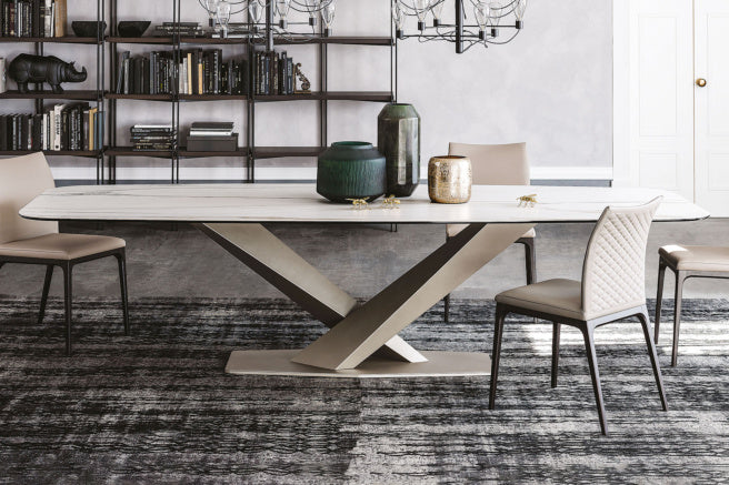 Cattelan Italia Stratos Keramik Barrel Shaped Dining Table – 200x120x75h