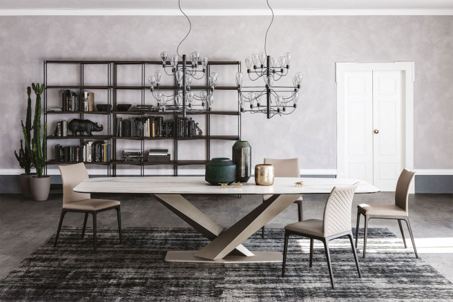 Cattelan Italia Stratos Keramik Barrel-Shaped Dining Table – 240x120x75h