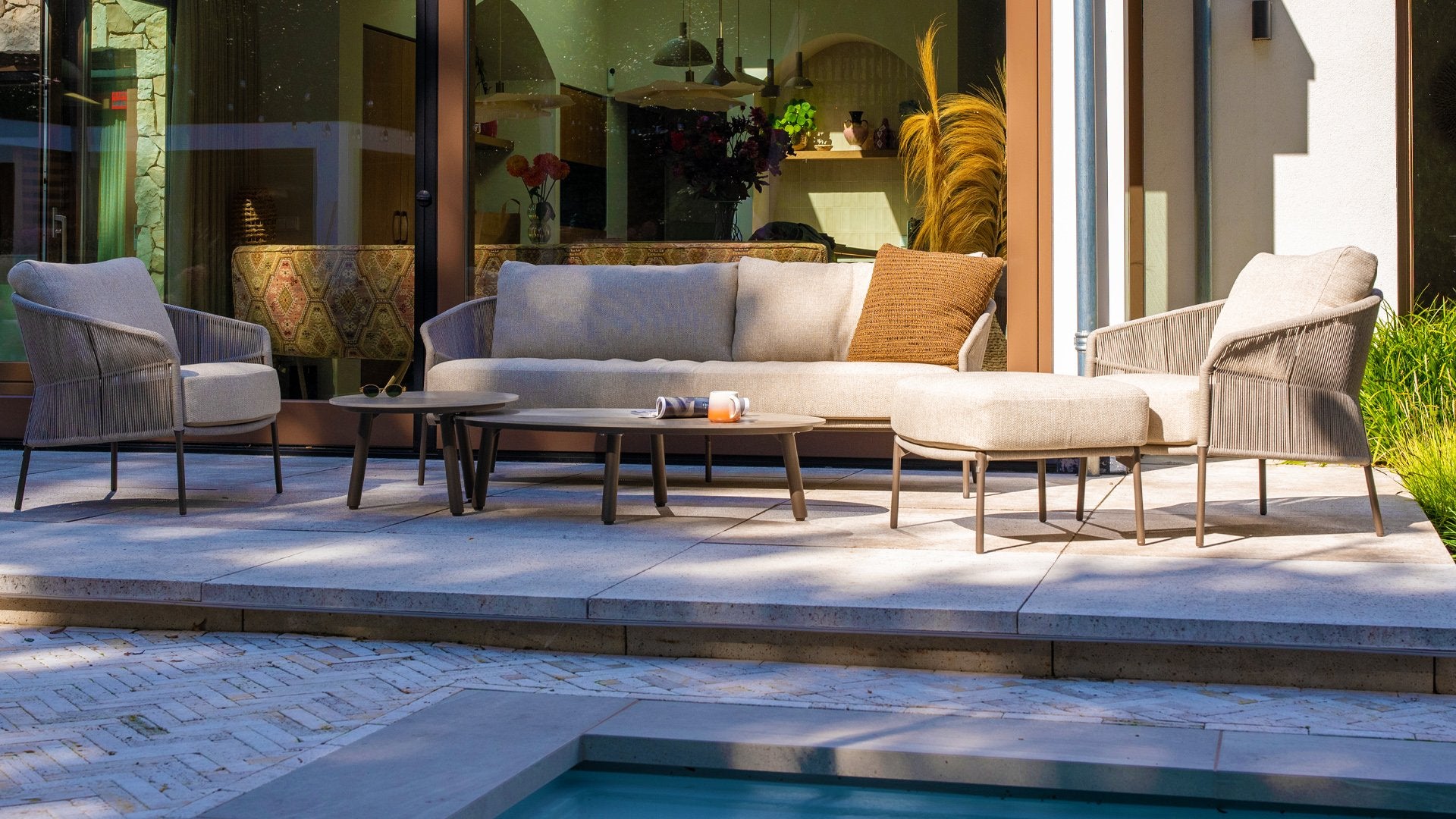 4 Seasons Outdoor Florence 3 Seater Bench Sofa