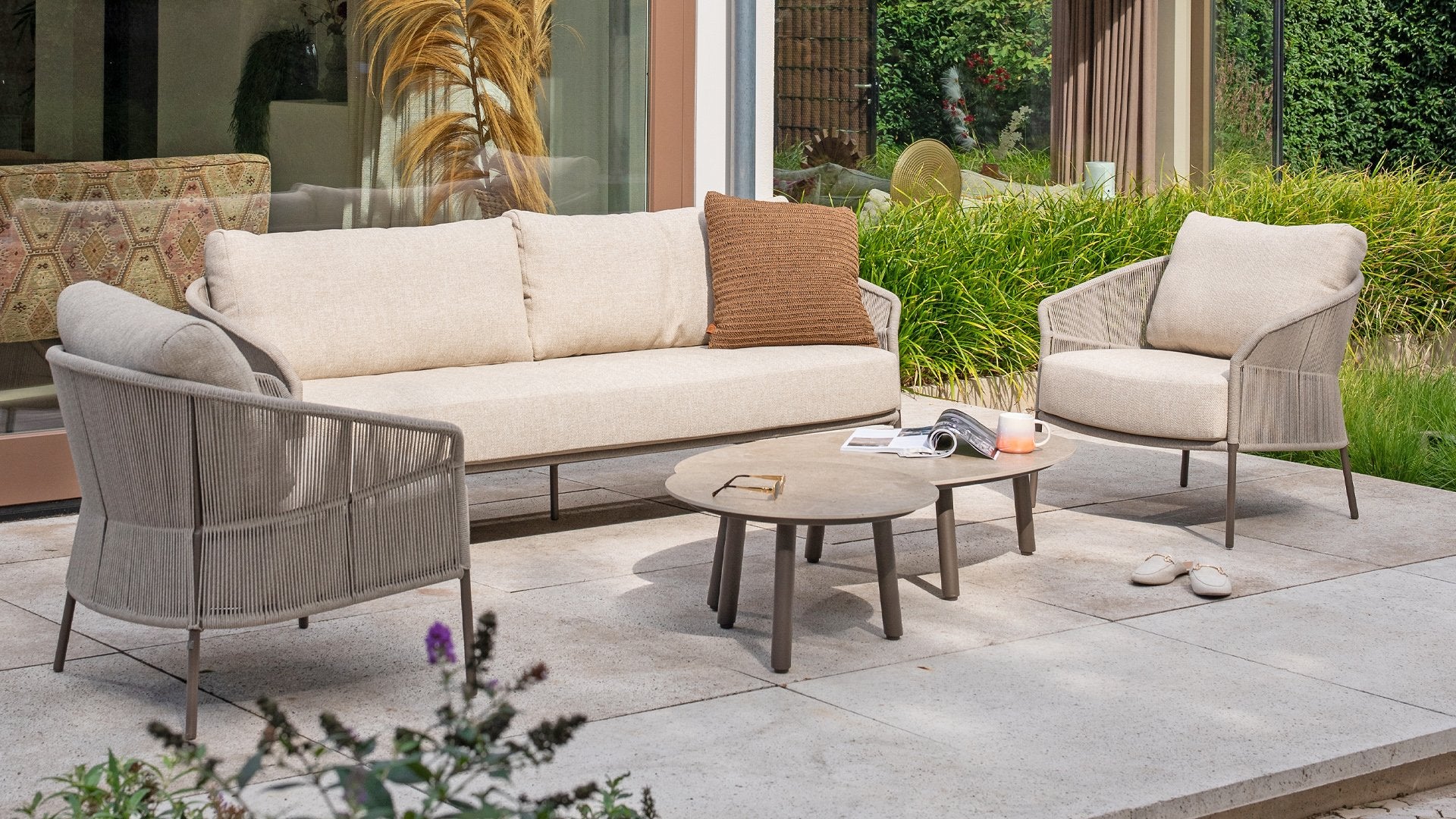 4 Seasons Outdoor Florence 3 Seater Bench Sofa