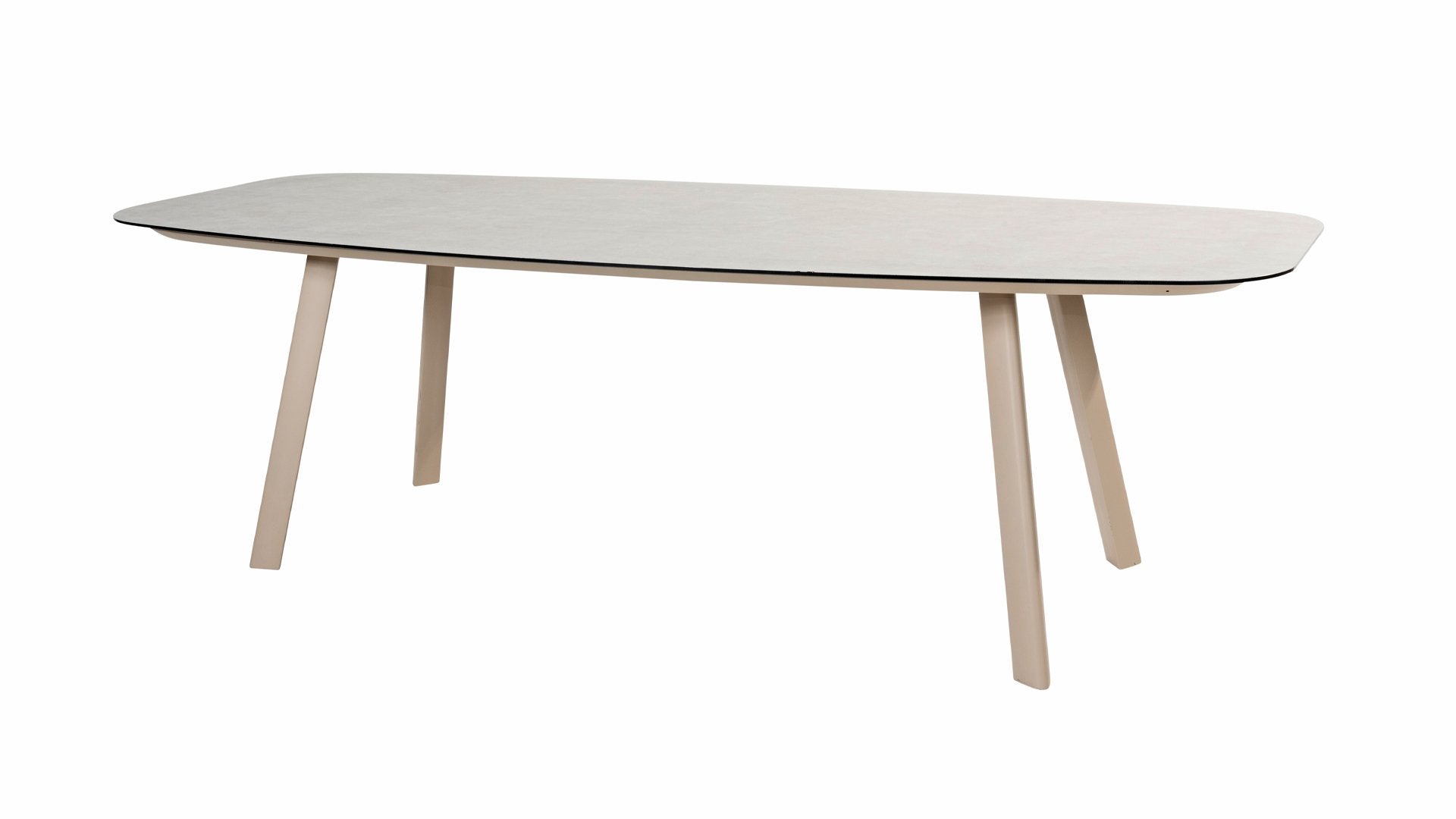 4 Seasons Outdoor Eva 6 Seat with Manolo 240cm Barrel Ceramic Dining Table