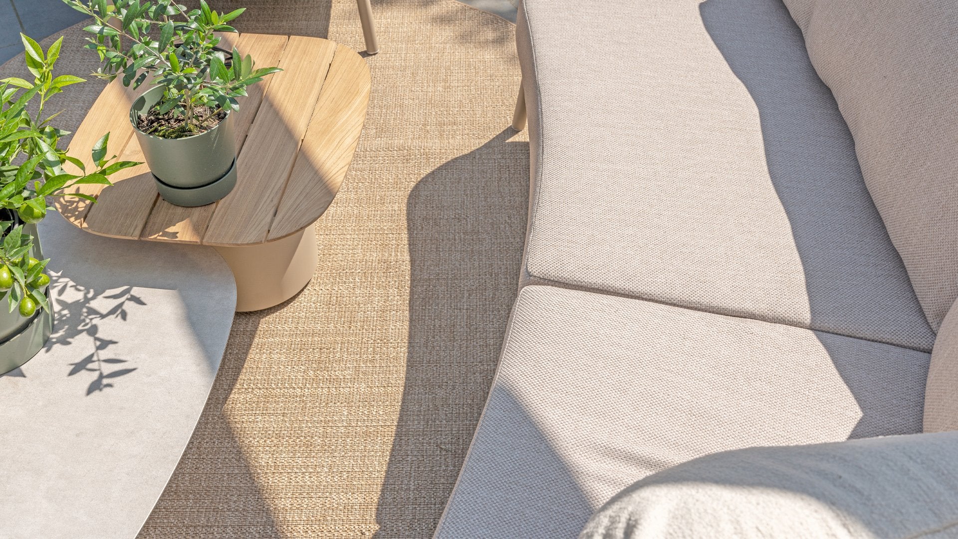 4 Seasons Outdoor Puglia Lounge Set With Demi Coffee Tables and Footstool