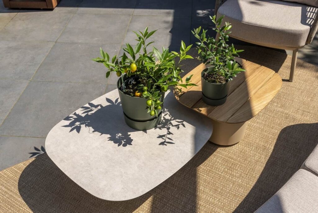 4 Seasons Outdoor Demi Coffee Table set of 2 latte 50 x 60 and 70 x 80cm
