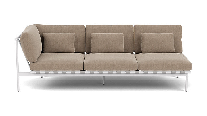 Barlow Tyrie Around Deep Seating Triple Lounge Sofa with Aluminium Left Arm