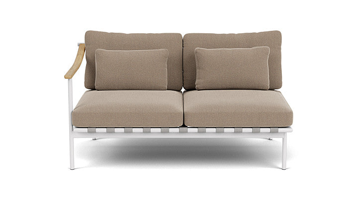 Barlow Tyrie Around Deep Seating Double Lounge Sofa with Teak Left Arm