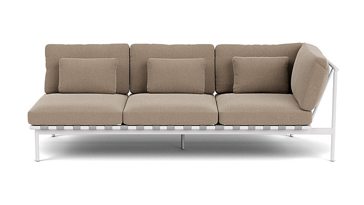 Barlow Tyrie Around Deep Seating Triple Lounge Sofa with Aluminium Right Arm