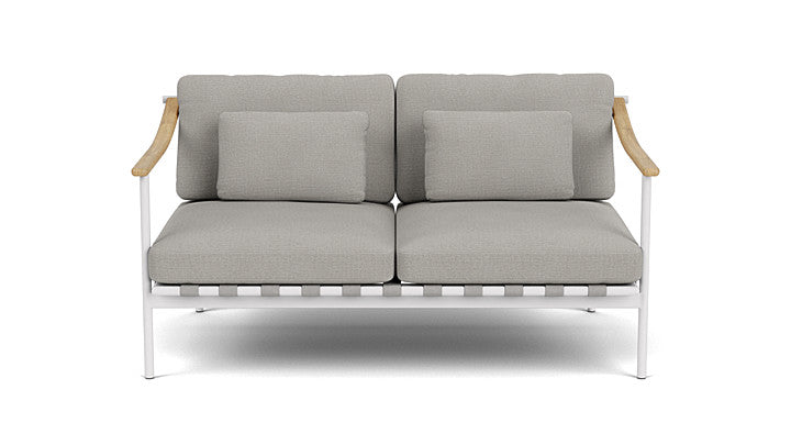 Barlow Tyrie Around Deep Seating Double Lounge Sofa with Teak Arms