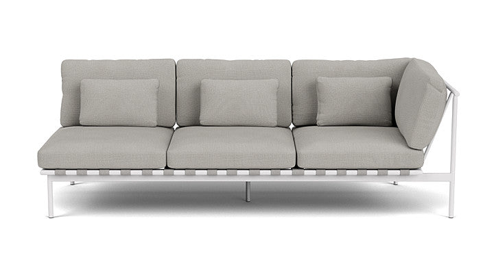 Barlow Tyrie Around Deep Seating Triple Lounge Sofa with Aluminium Right Arm