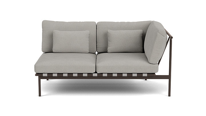 Barlow Tyrie Around Deep Seating Double Lounge Sofa with Aluminium Right Arm