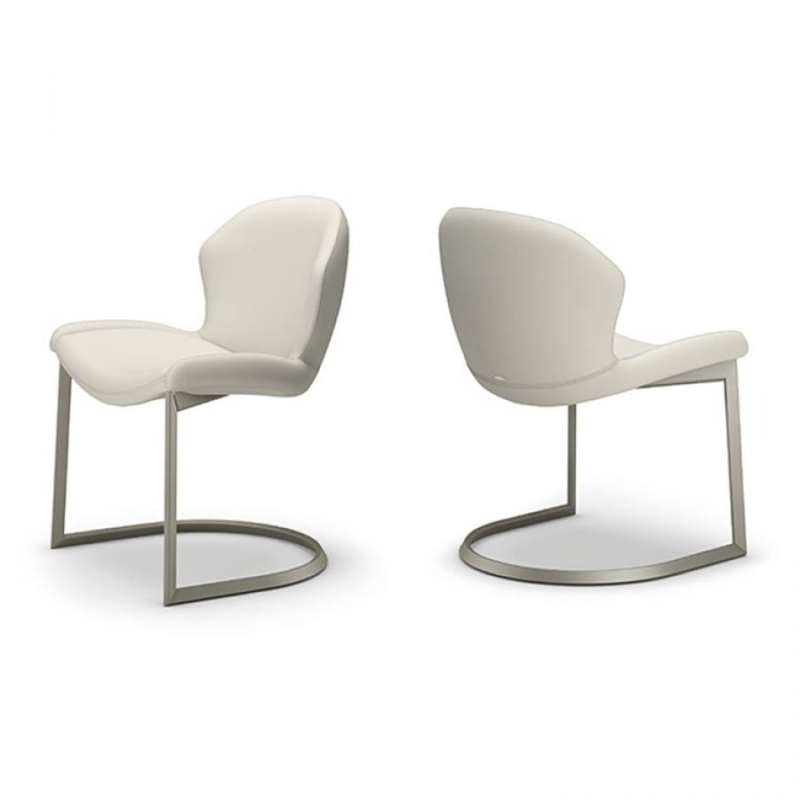 Cattelan Italia Rachel Cantilever Dining Armchair – Fabric, Micro Nubuk & Synthetic Leather
