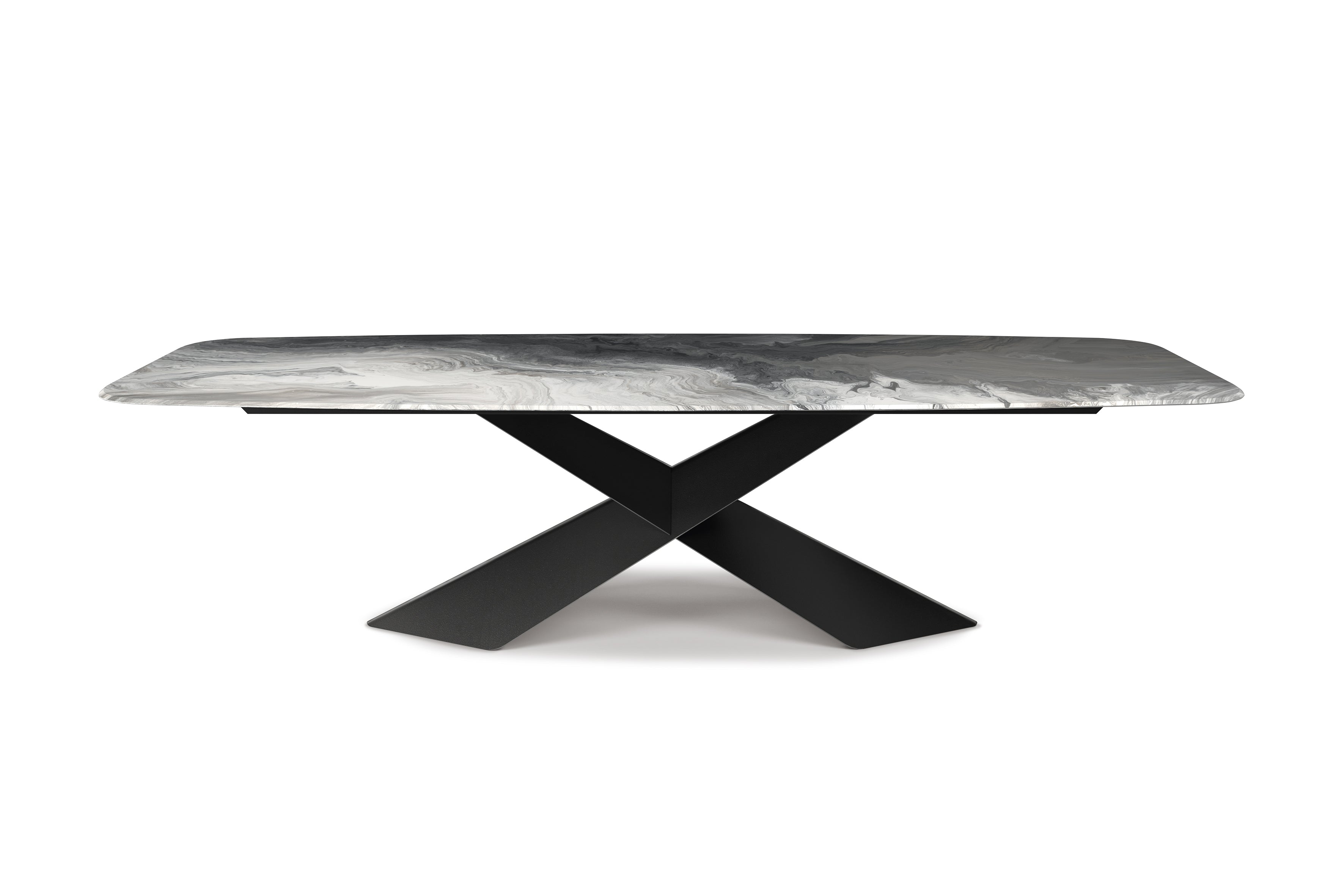 cattelan italia tyron crystalart Table With Steel Base