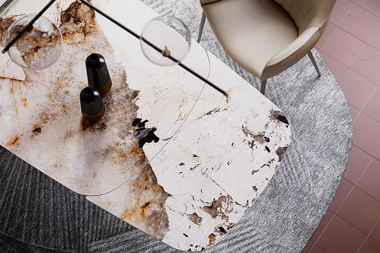 Cattelan Italia Tyron Keramik Drive Barrel-Shaped Extendible Dining Table – 200→294x100x75h