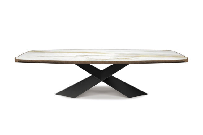 Cattelan Italia Tyron Keramik Premium Barrel-Shaped Dining Table – 300x128x74.5h