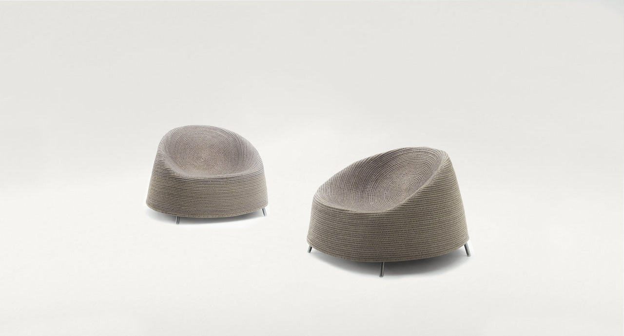 Paola Lenti Lenti Afra Armchairs in Taupe