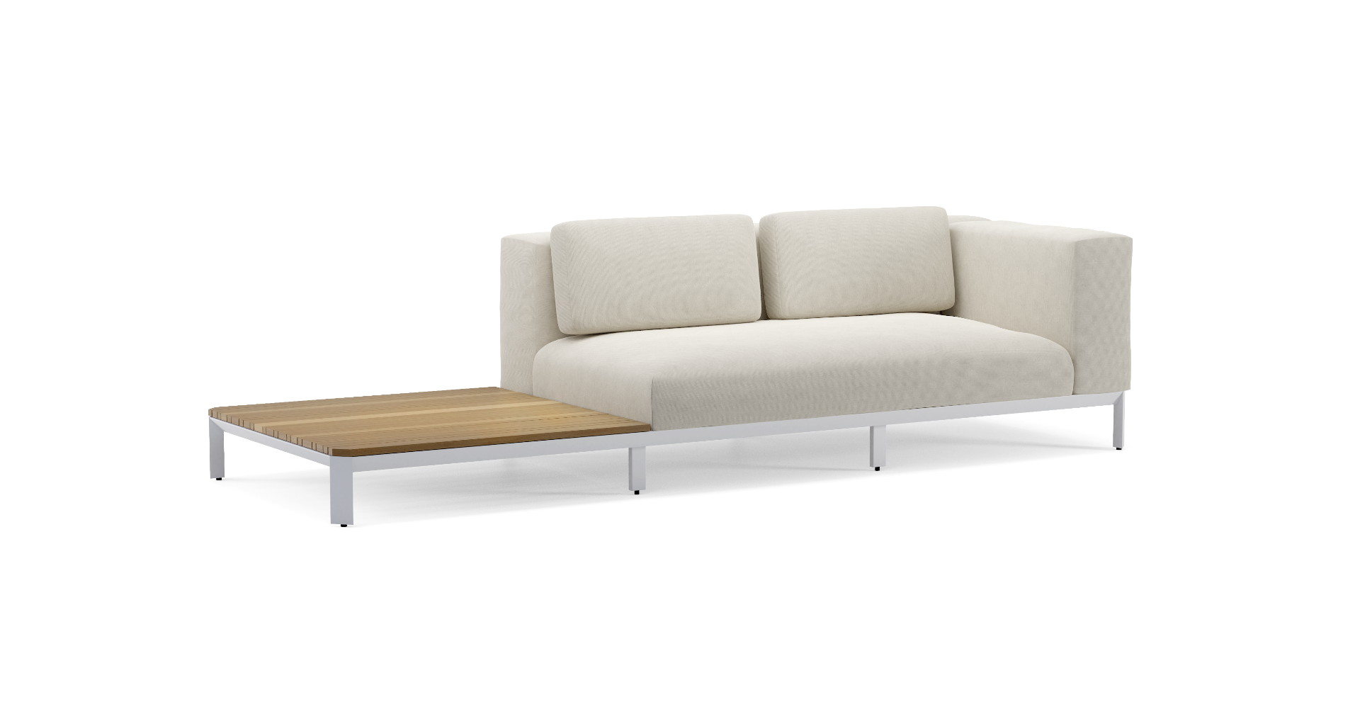 Jardinico Mauroo Long Sofa With Teak Table And Arm