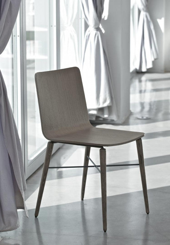 Bontempi Kate Dining Chair With Wooden Legs