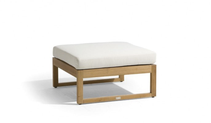 Manutti Siena Teak Lounge Medium Footstool/Side Table